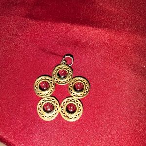Vtg.  Celebrity Pendant Etruscan/Roman Circles